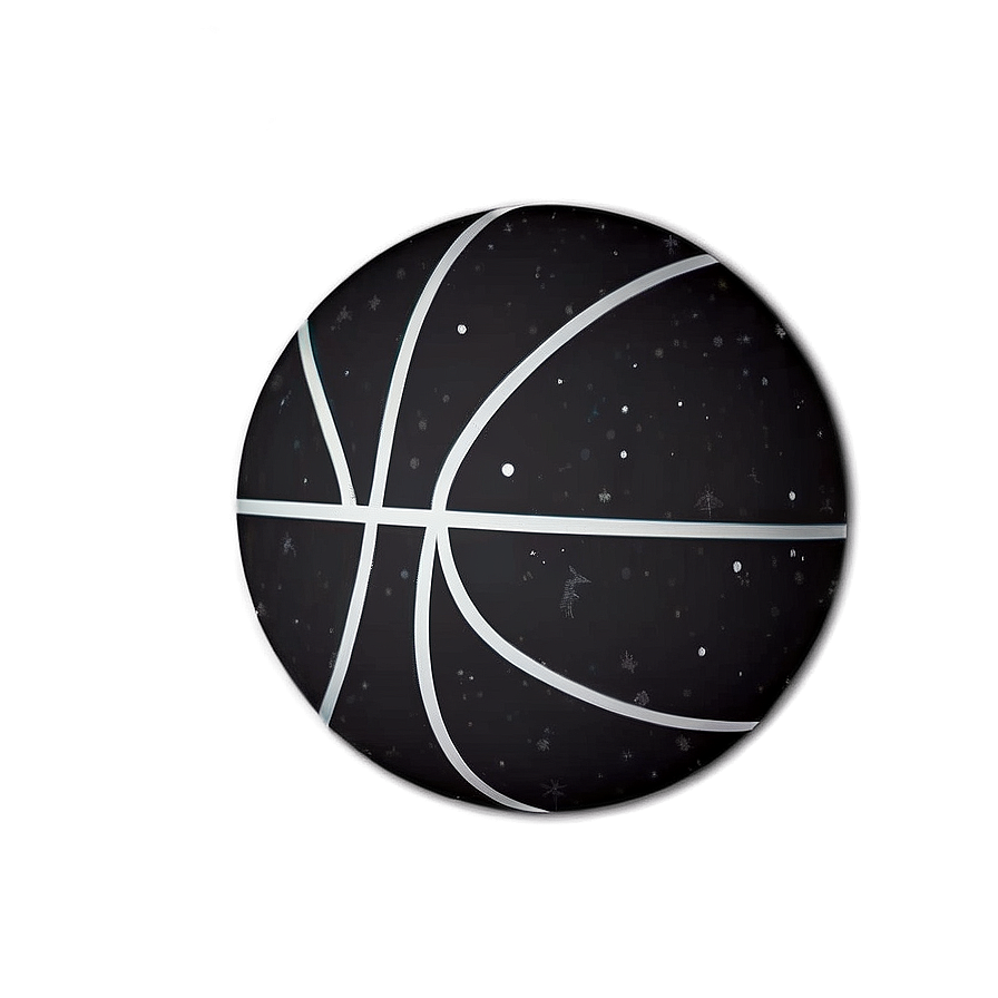 Black Basketball With Space Theme Png Jwn PNG Image