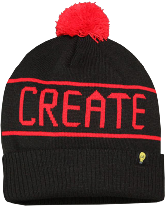 Black Beanie Create Design Pom Pom PNG Image