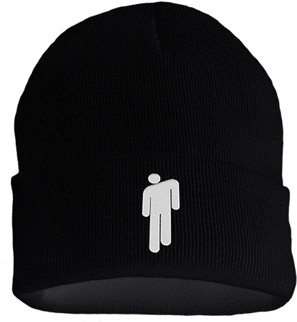 Black Beanie White Figure Logo PNG Image