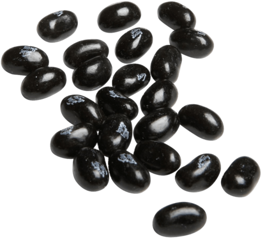 Black Beans Scattered Background PNG Image