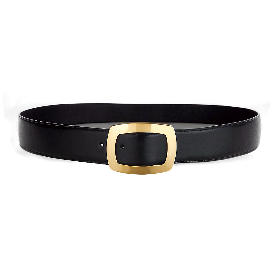 Black Belt With Gold Buckle Png Bhy PNG Image