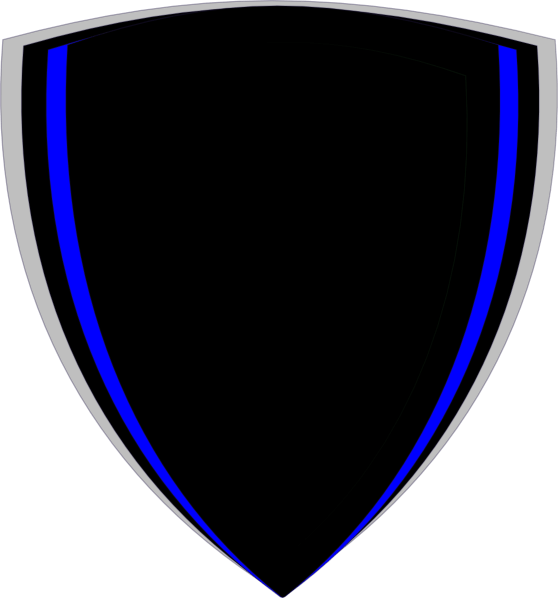 Black Blue Shield Design PNG Image