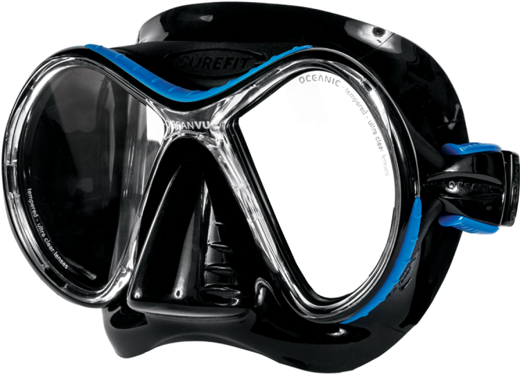 Black Blue Snorkeling Mask PNG Image