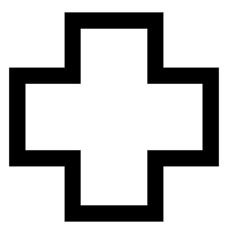 Black Bold Cross Graphic PNG Image