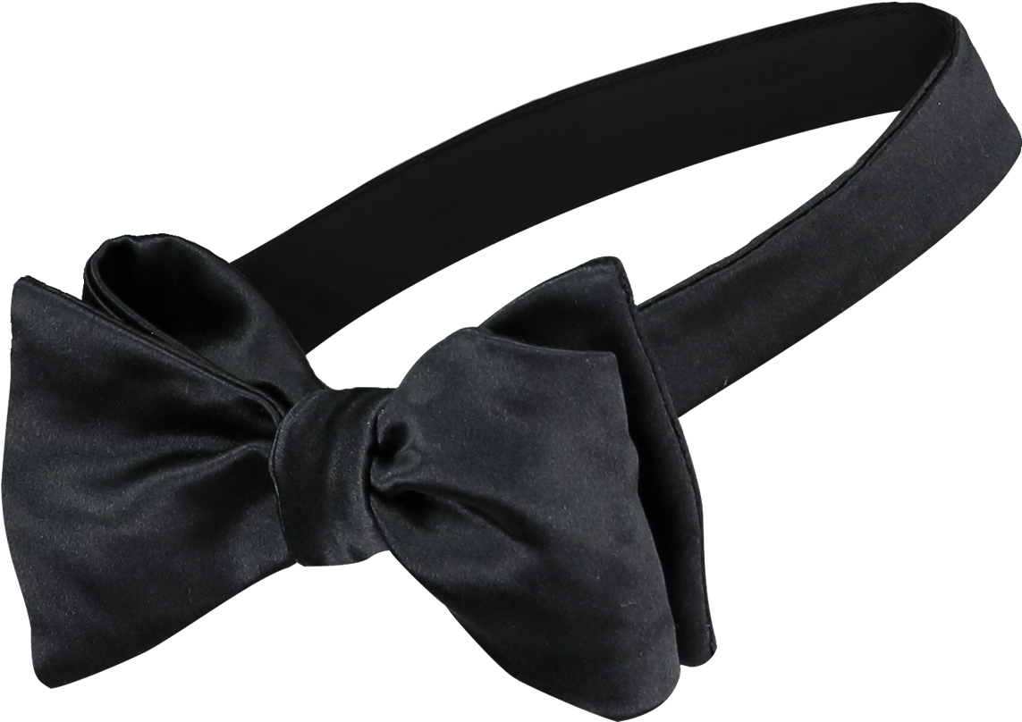 Black Bow Tie Elegant Accessory PNG Image