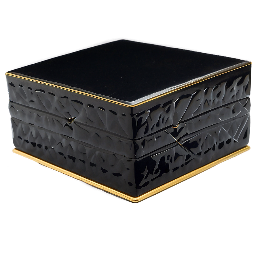 Black Box With Gold Trim Png Rfj PNG Image