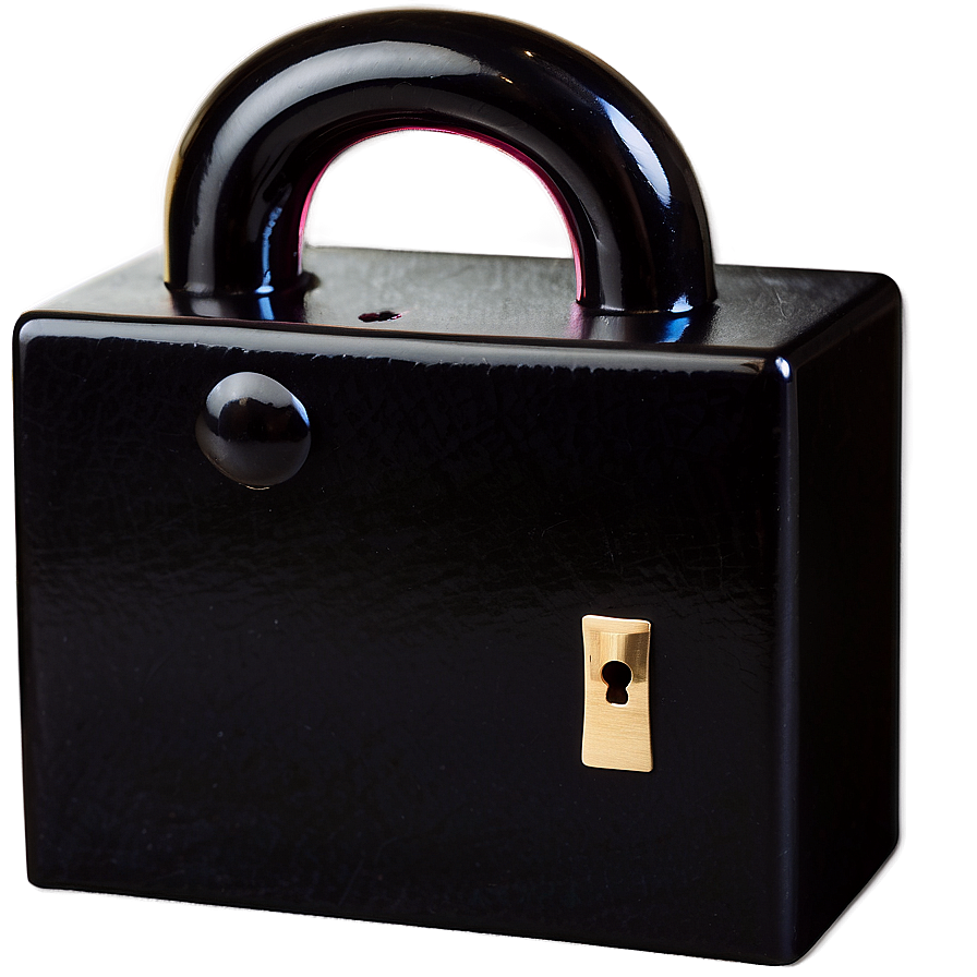 Black Box With Lock Png Ipg34 PNG Image