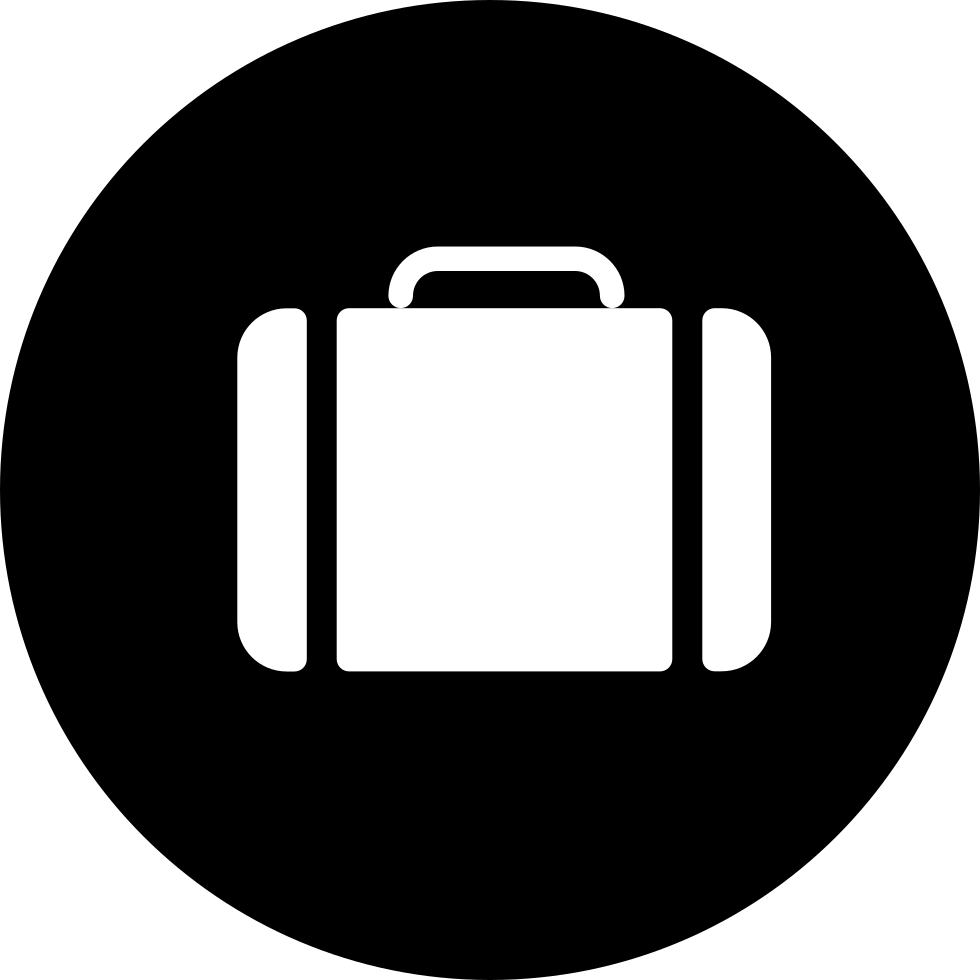 Black Briefcase Icon PNG Image