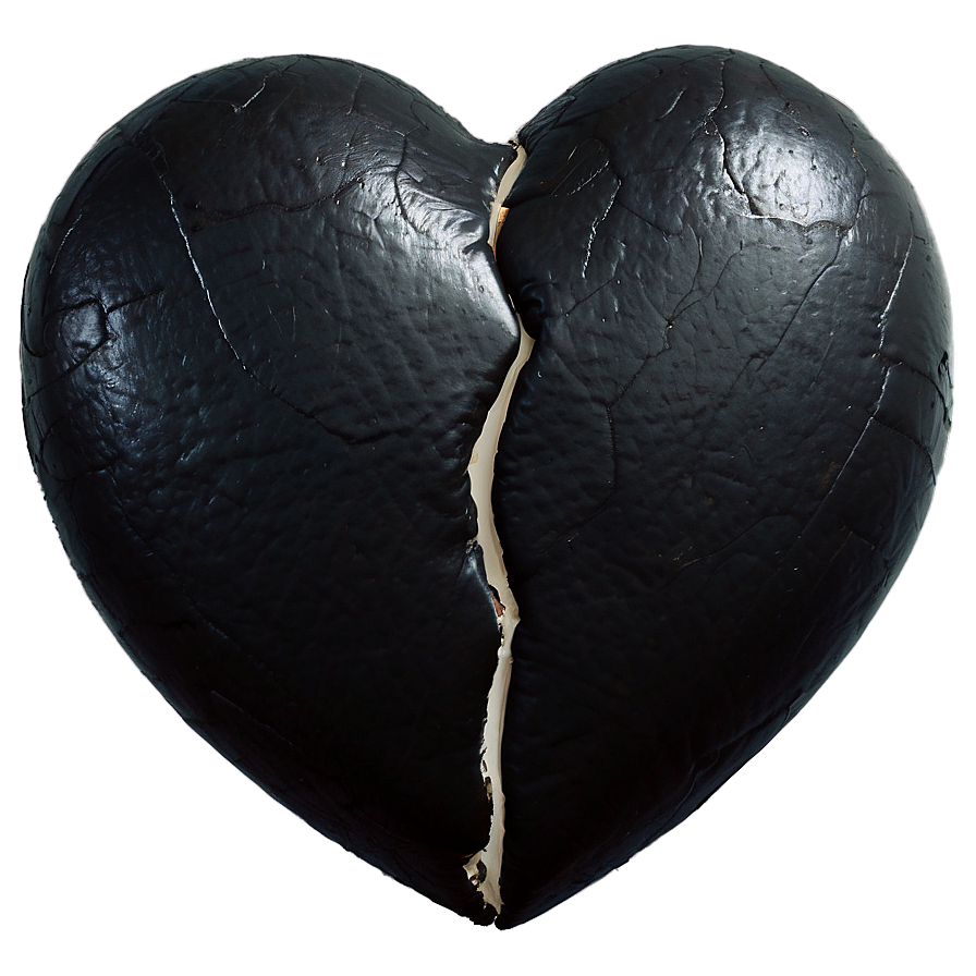 Black Broken Heart Png Cbt PNG Image