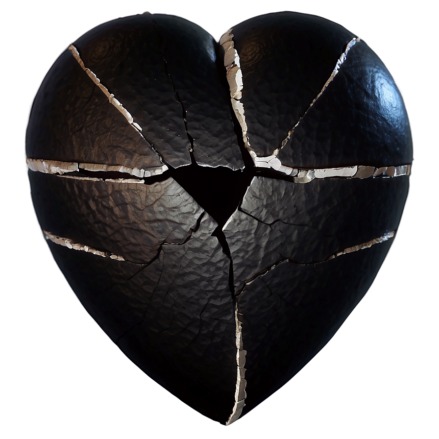 Black Broken Heart Symbol Png 06252024 PNG Image