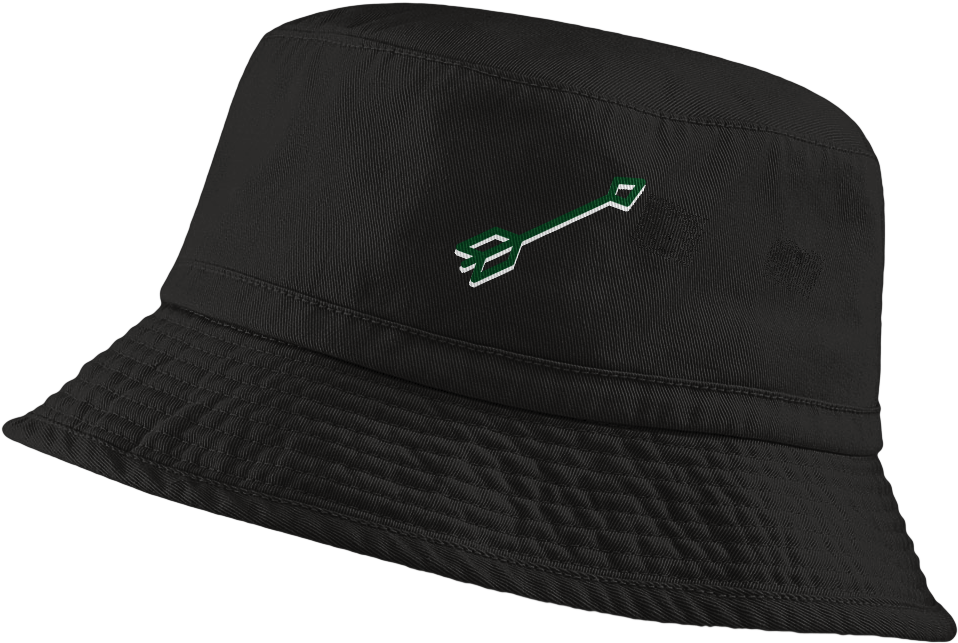 Black Bucket Hatwith Logo PNG Image