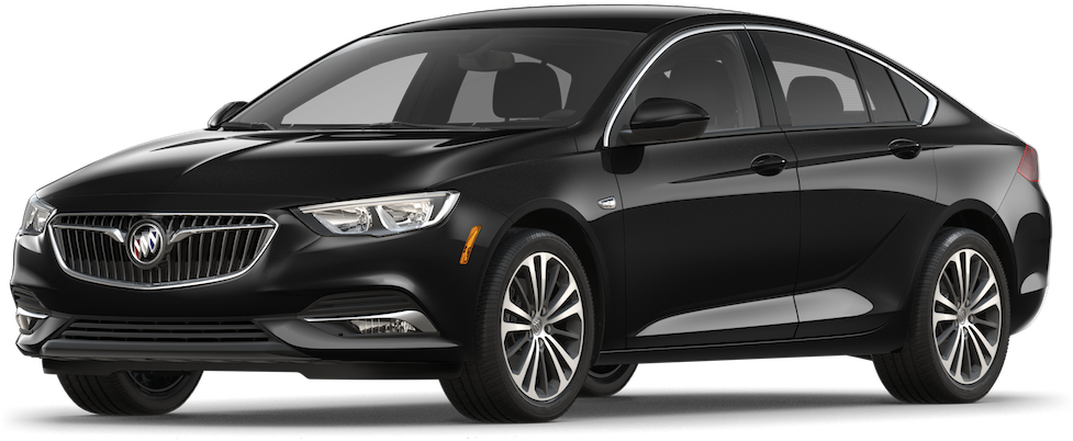 Black Buick Sedan Profile View PNG Image