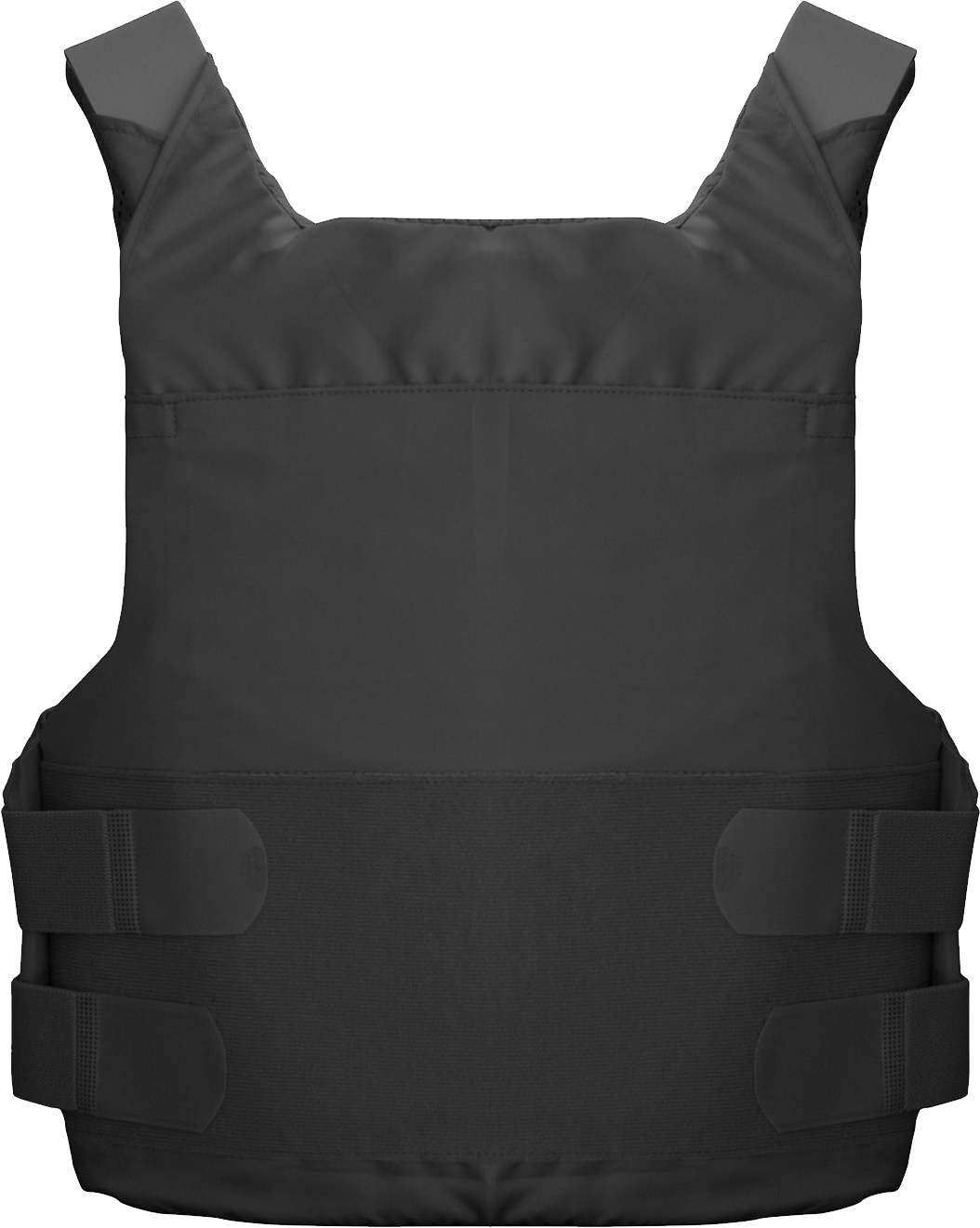 Black Bulletproof Vest Front View PNG Image