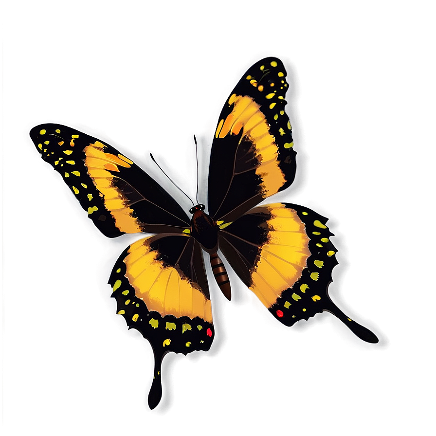 Black Butterfly B PNG Image