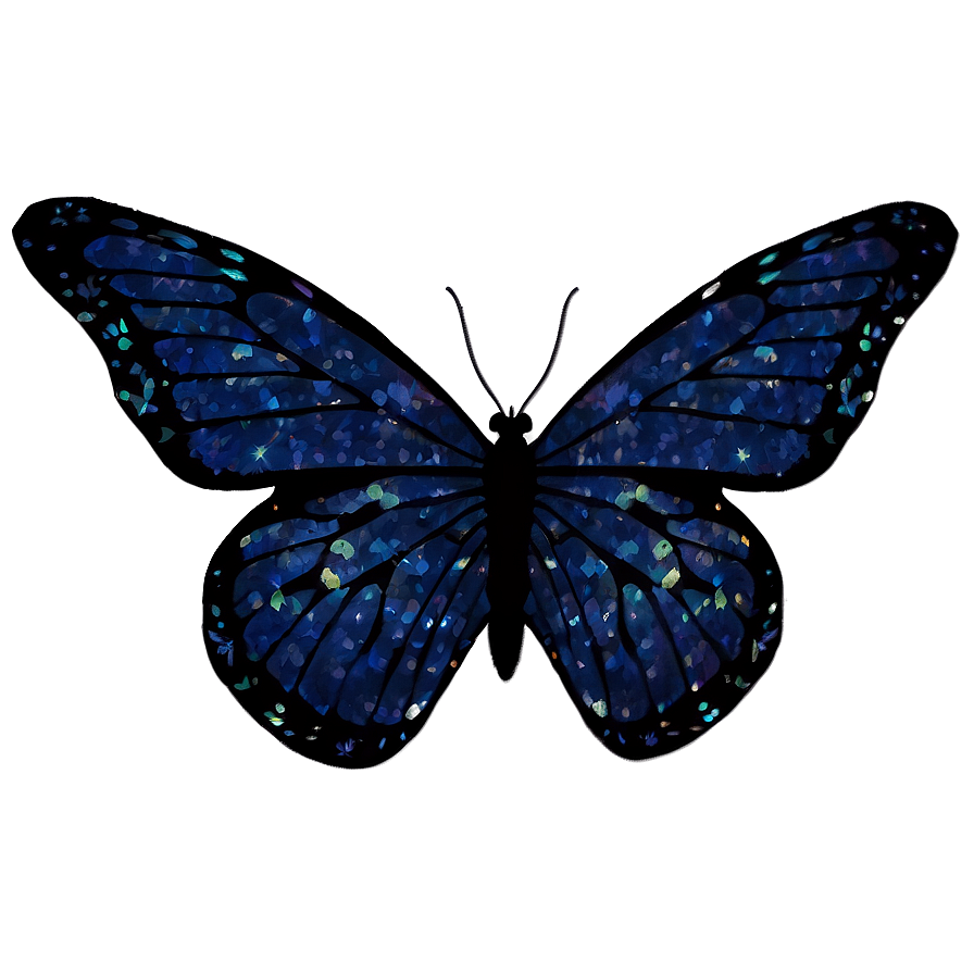 Black Butterfly Glitter Png Hrv PNG Image