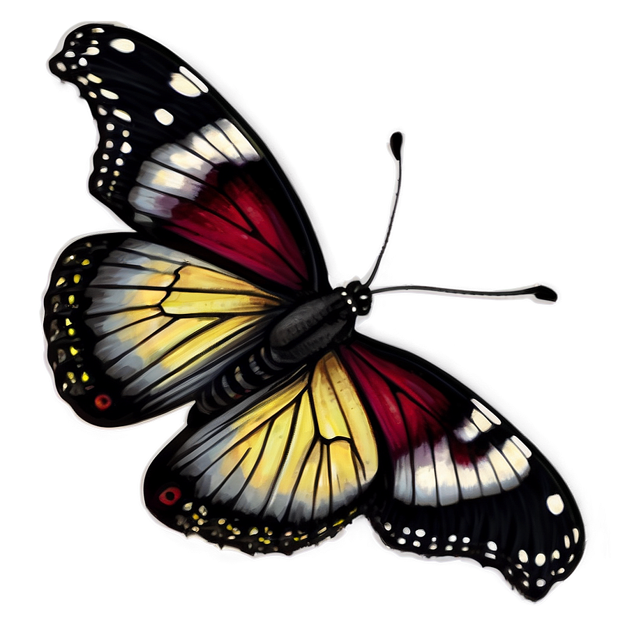 Black Butterfly Illustration Png 4 PNG Image