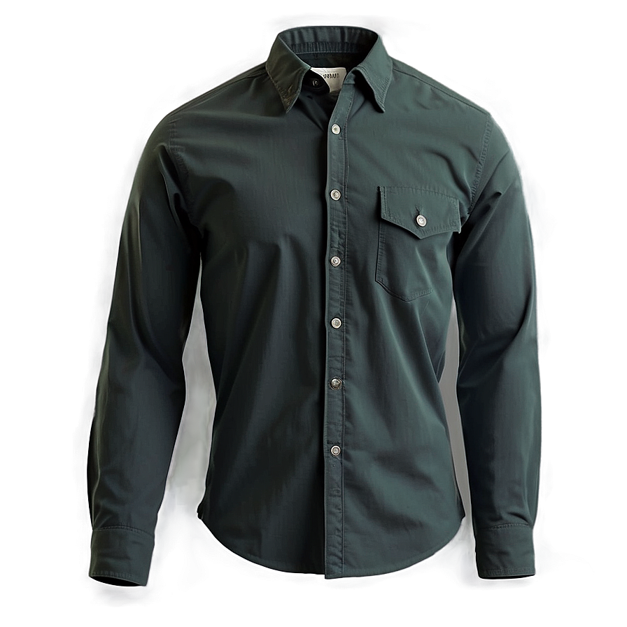 Black Button-up Shirt Png Ins84 PNG Image