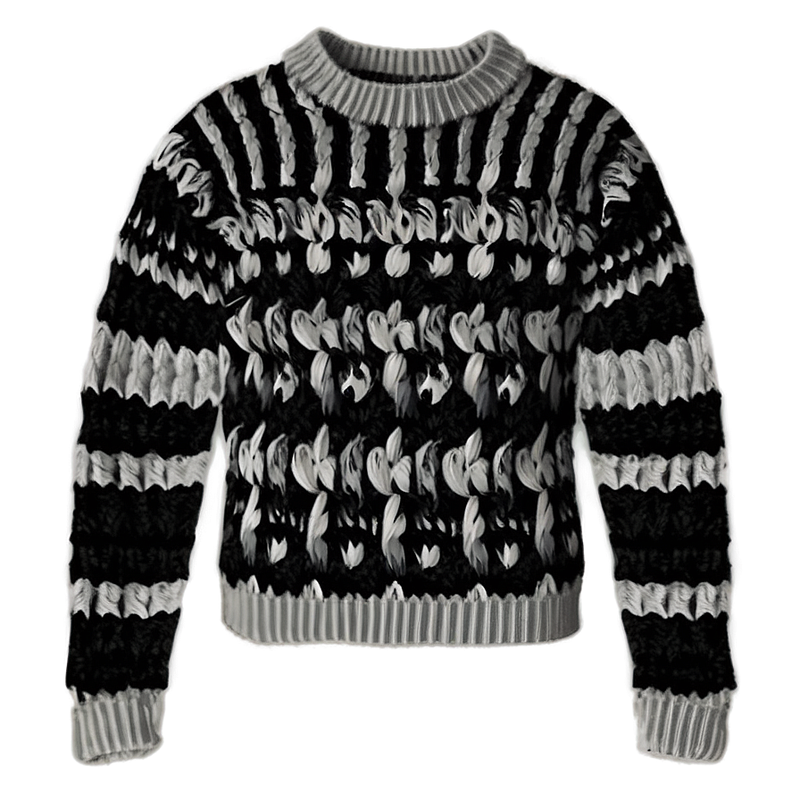 Black Cable Knit Sweater Png 73 PNG Image