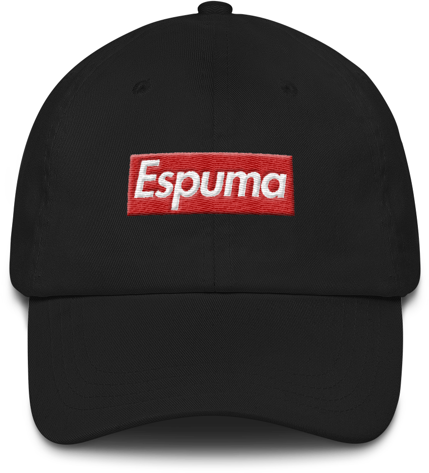 Black Cap Espuma Embroidery PNG Image