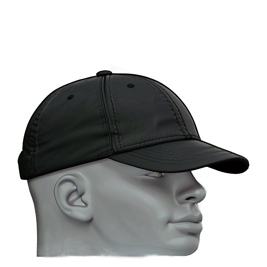 Black Cap With Adjustable Size Png Aon PNG Image