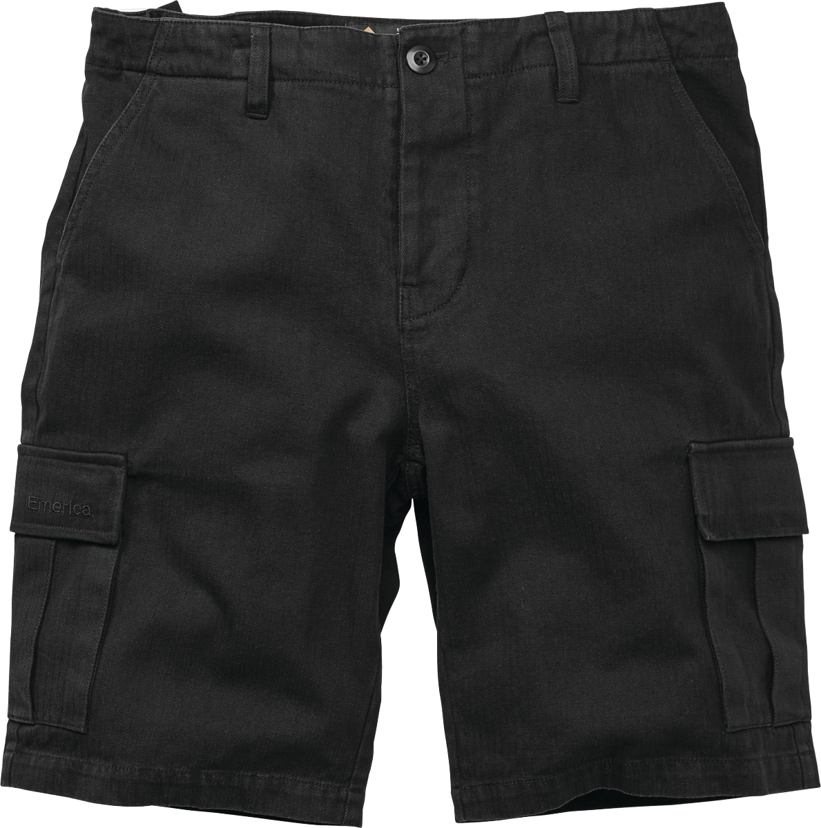 Black Cargo Shorts Product View PNG Image