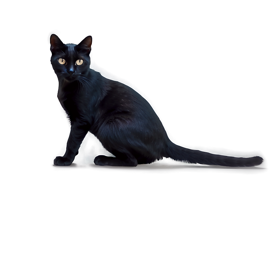 Black Cat Crouching Png 05232024 PNG Image