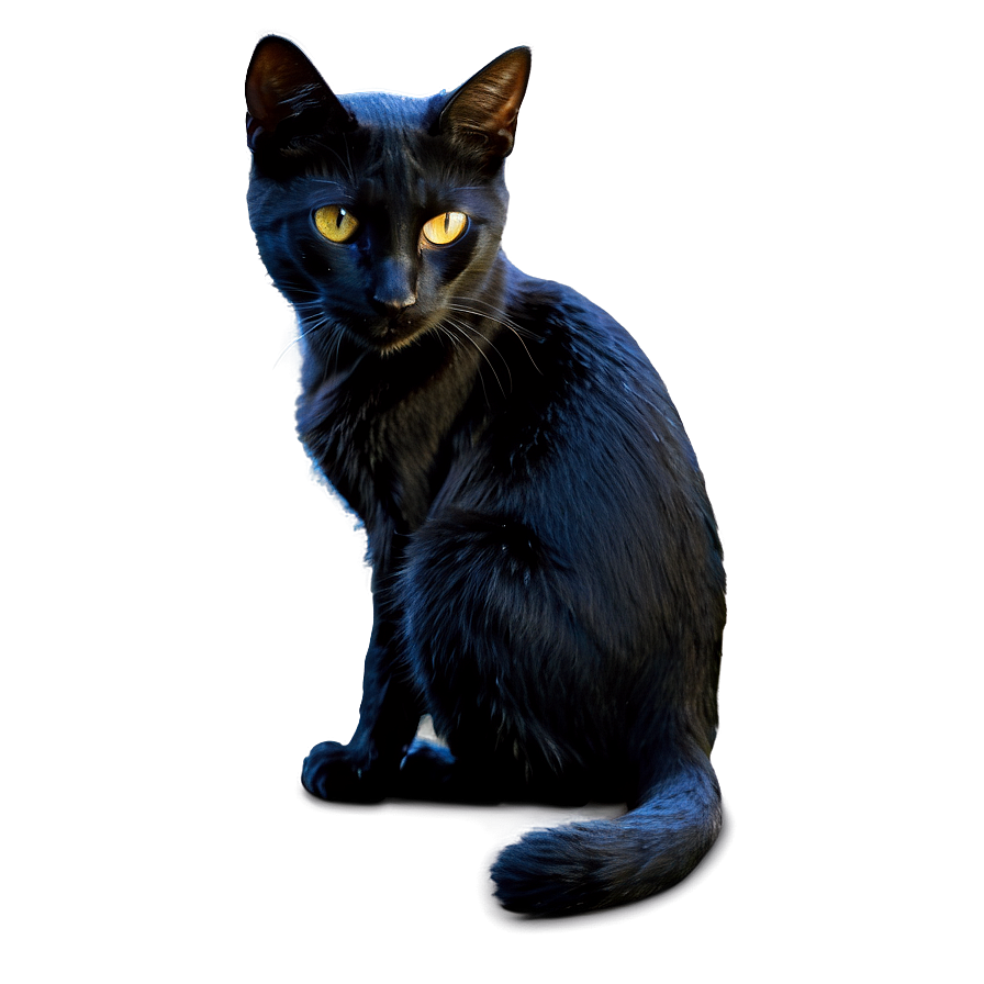 Black Cat In Shadow Png Wqk PNG Image