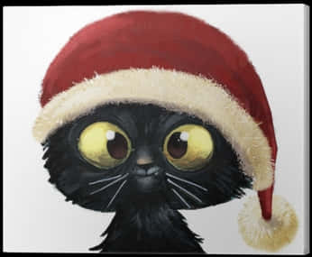 Black Catin Christmas Hat PNG Image