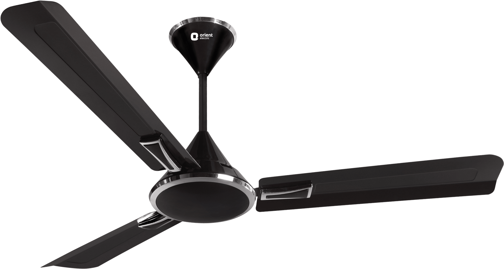 Black Ceiling Fan Modern Design PNG Image