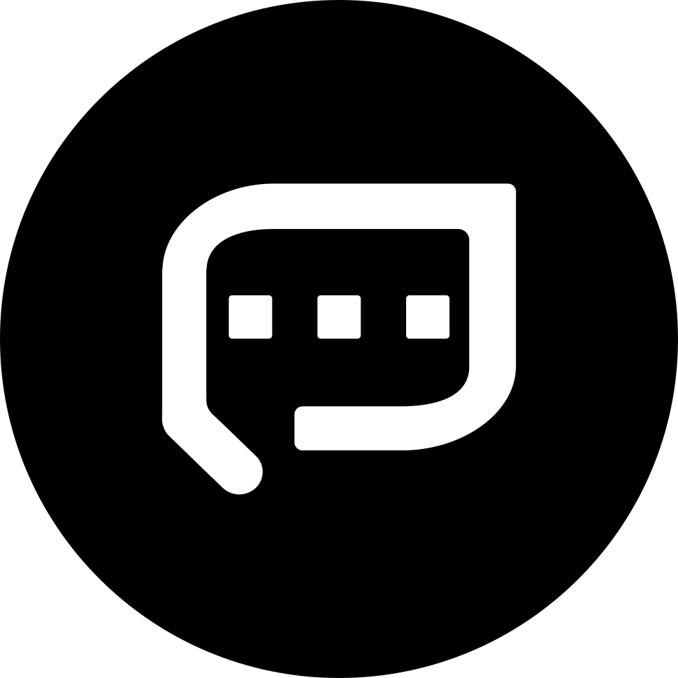 Black Chat Bubble Icon PNG Image