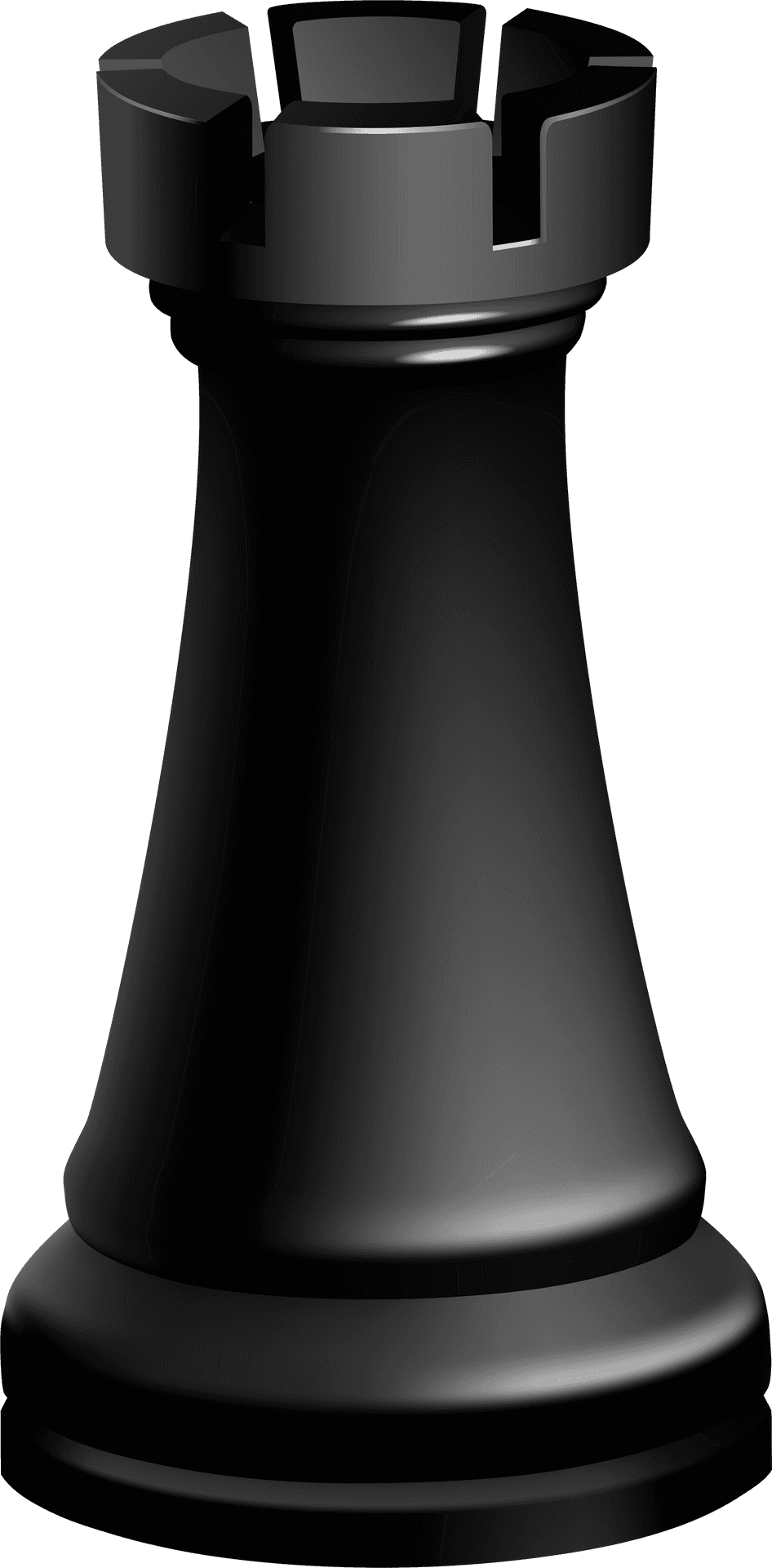 Black Chess Rook3 D Rendering PNG Image