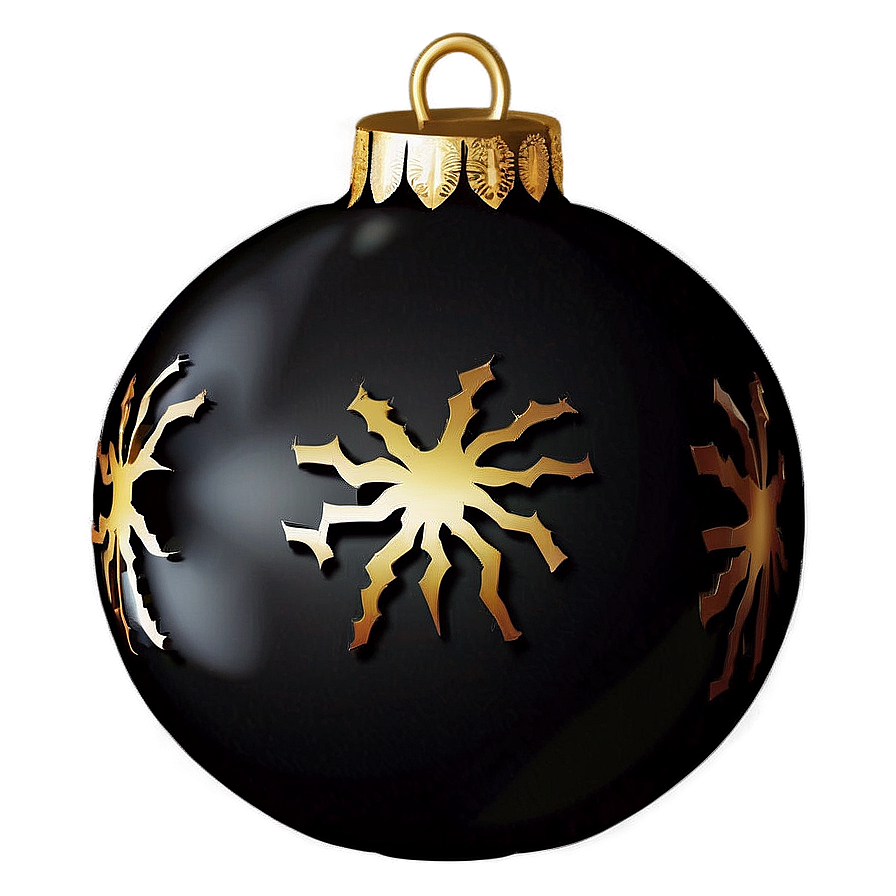 Black Christmas Ornaments Png Uwk PNG Image