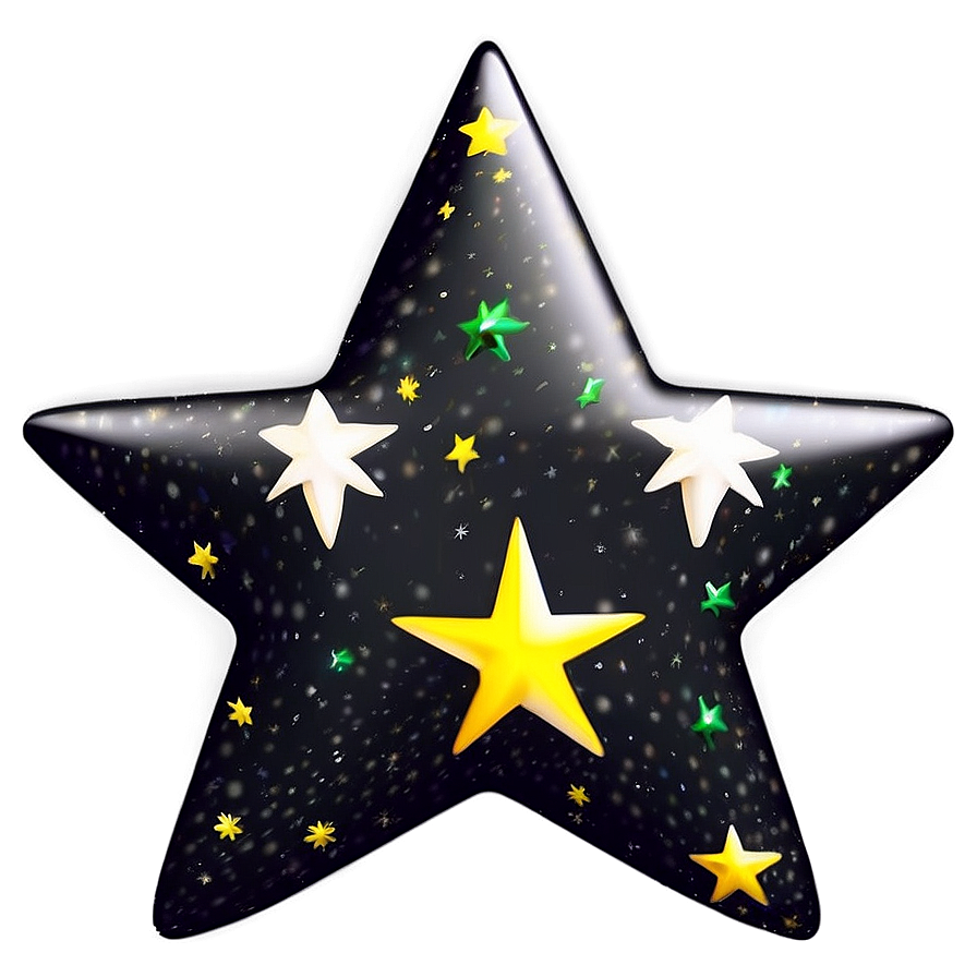 Black Christmas Tree Star Png Vej PNG Image