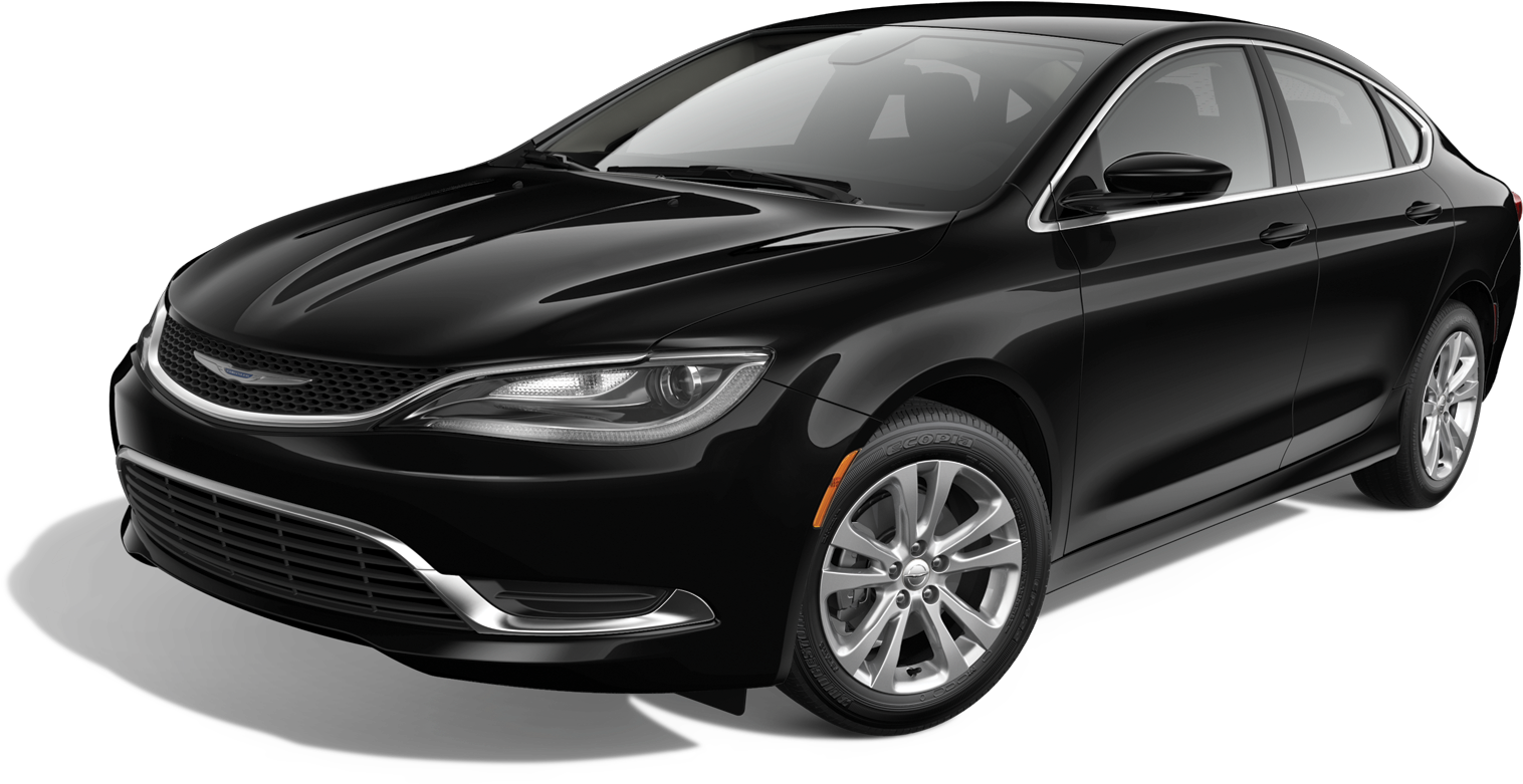 Black Chrysler Sedan Profile View PNG Image