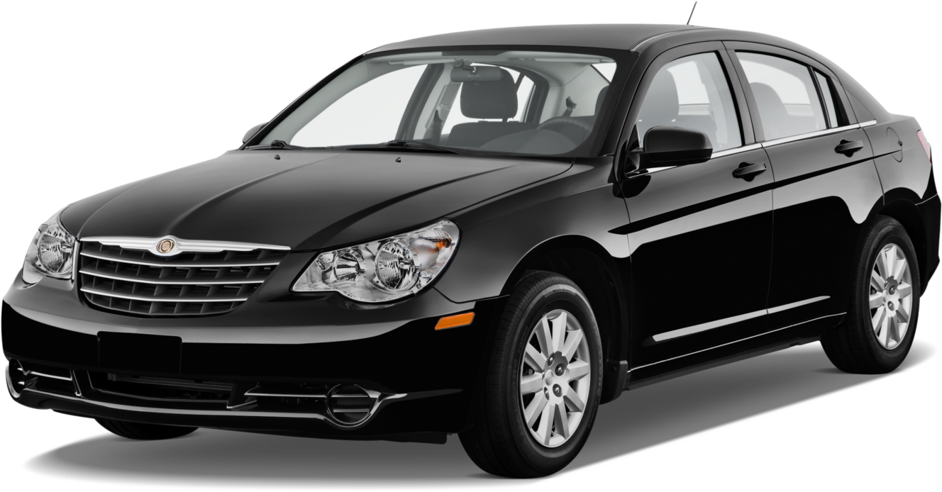 Black Chrysler Sedan Profile View PNG Image