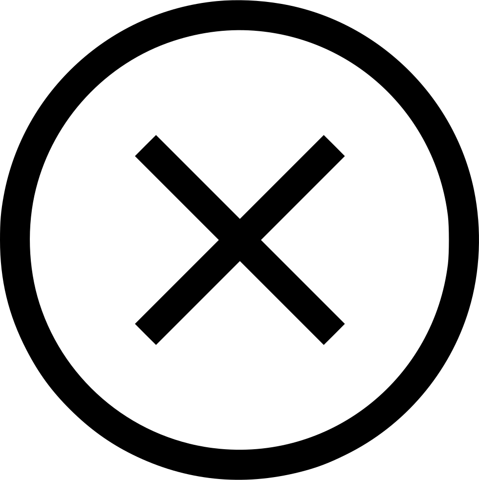 Black Circle X Mark PNG Image