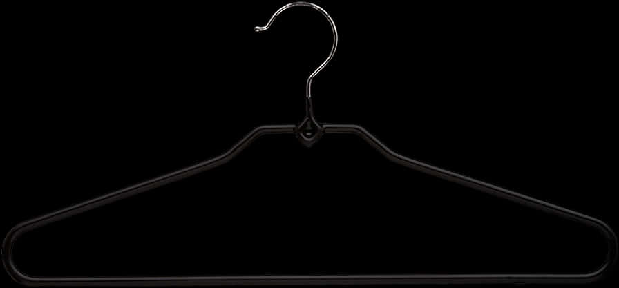 Black Clothes Hanger Silhouette PNG Image