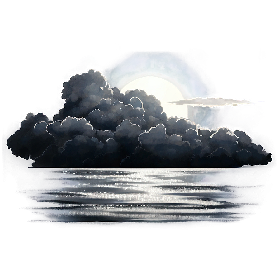 Black Clouds At Sea Png Ehm PNG Image