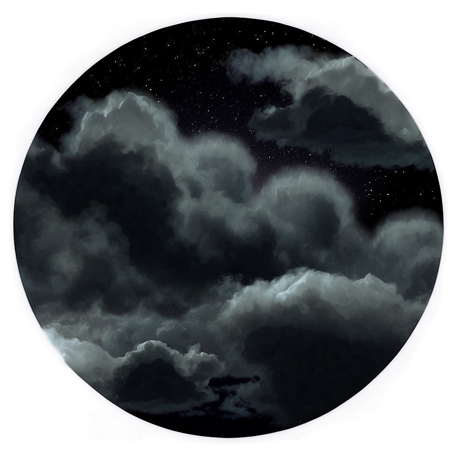 Black Clouds Night Sky Png 2 PNG Image