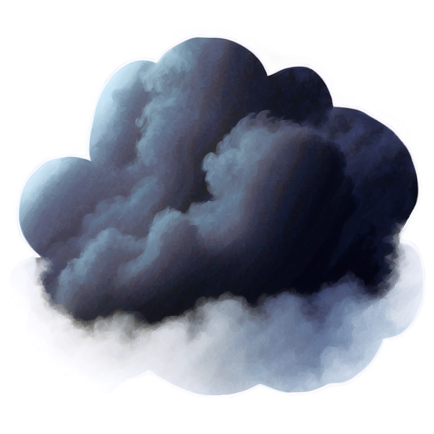 Black Clouds Night Sky Png Hws PNG Image