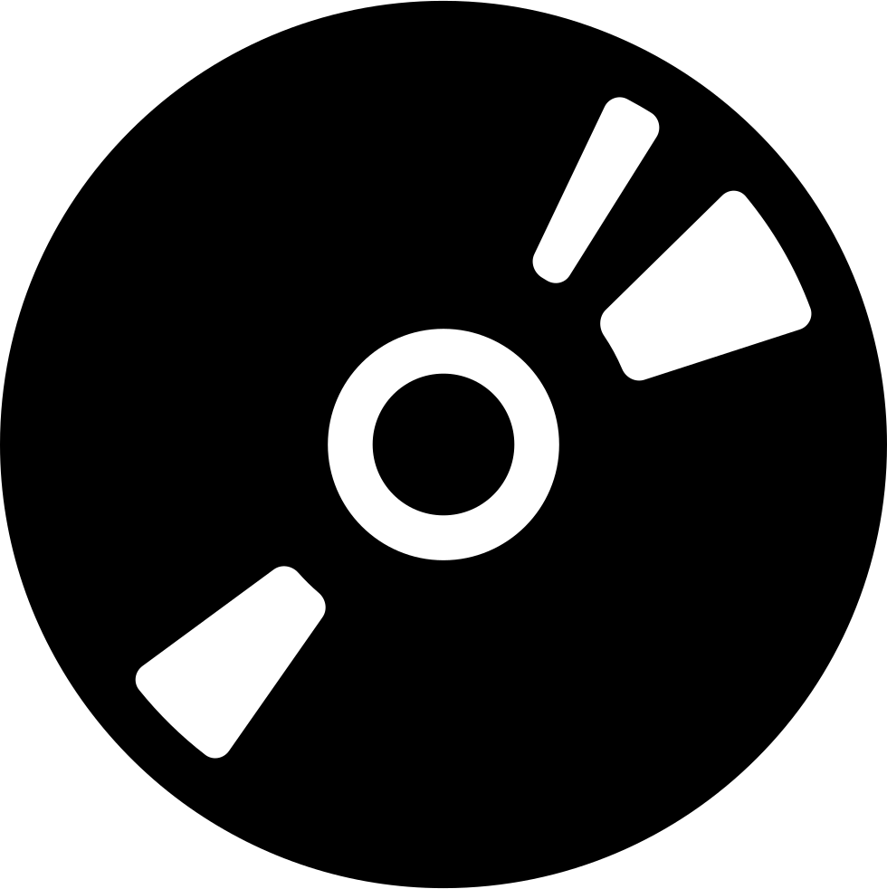 Black Compact Disc Icon PNG Image