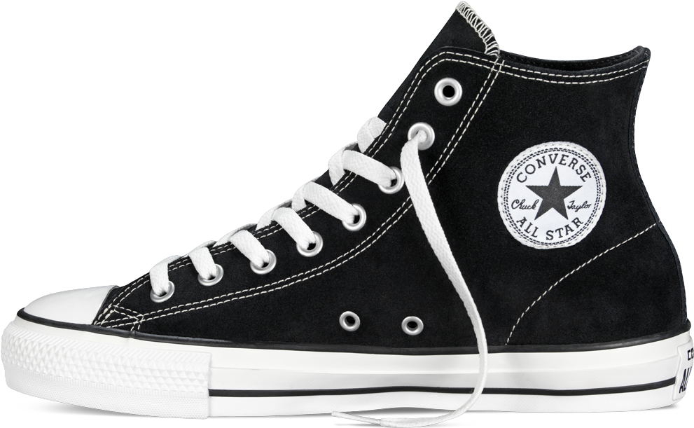 Black Converse Chuck Taylor All Star Sneaker PNG Image