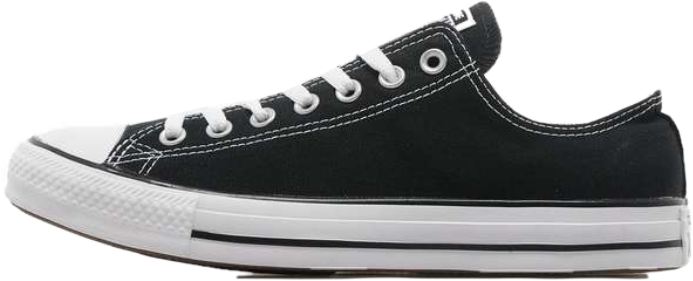 Black Converse Sneaker Side View PNG Image