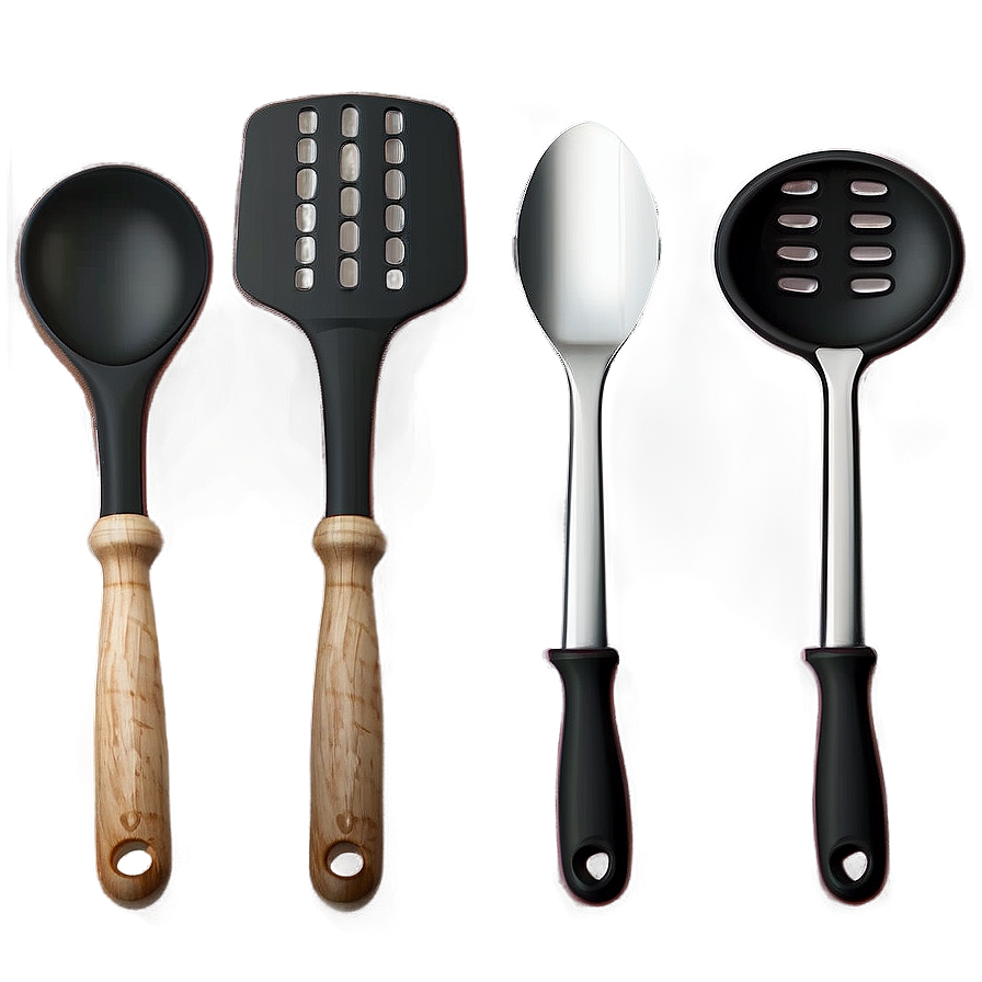 Black Cooking Utensils Png Uec64 PNG Image