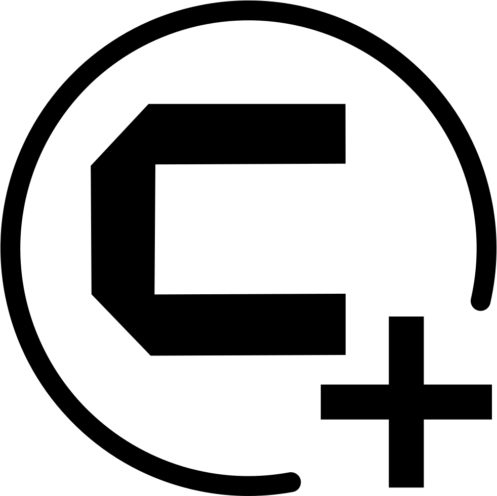 Black Copyright Symbol Plus Sign PNG Image