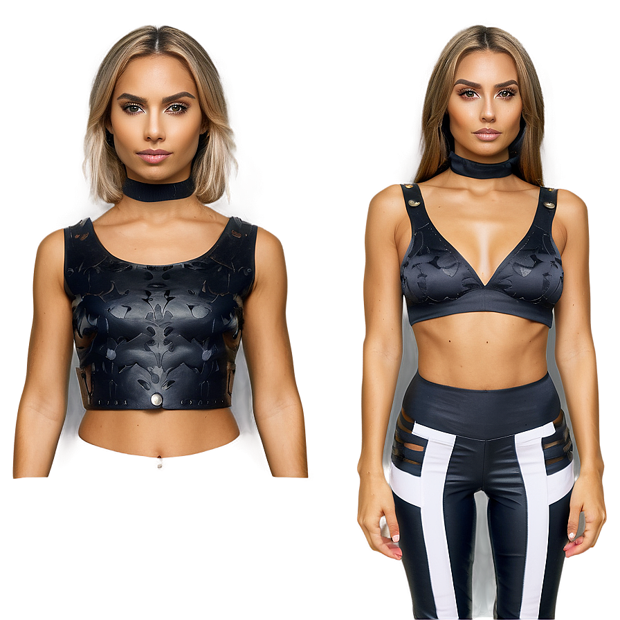 Black Crop Top Attire Png Neo50 PNG Image