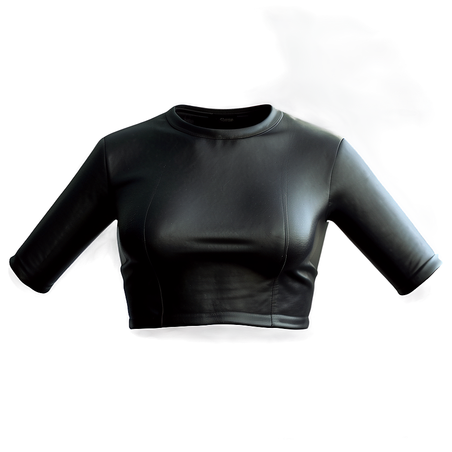 Black Crop Top B PNG Image