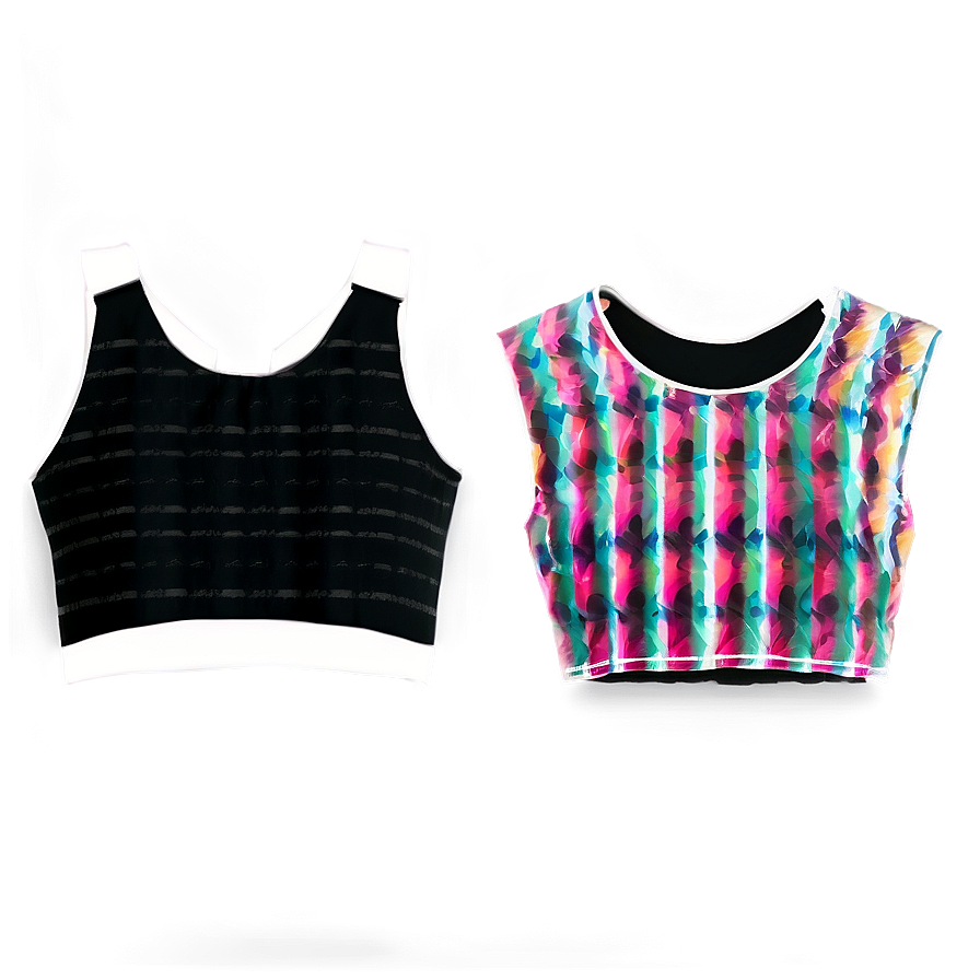 Black Crop Top Cuts Png Ybx PNG Image