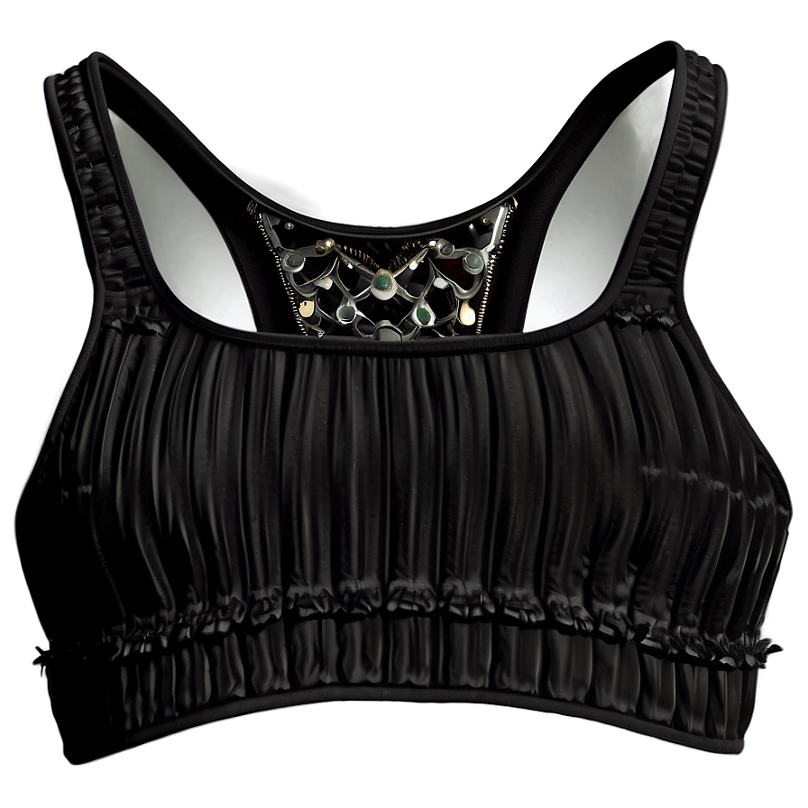 Black Crop Top Details Png Idj PNG Image