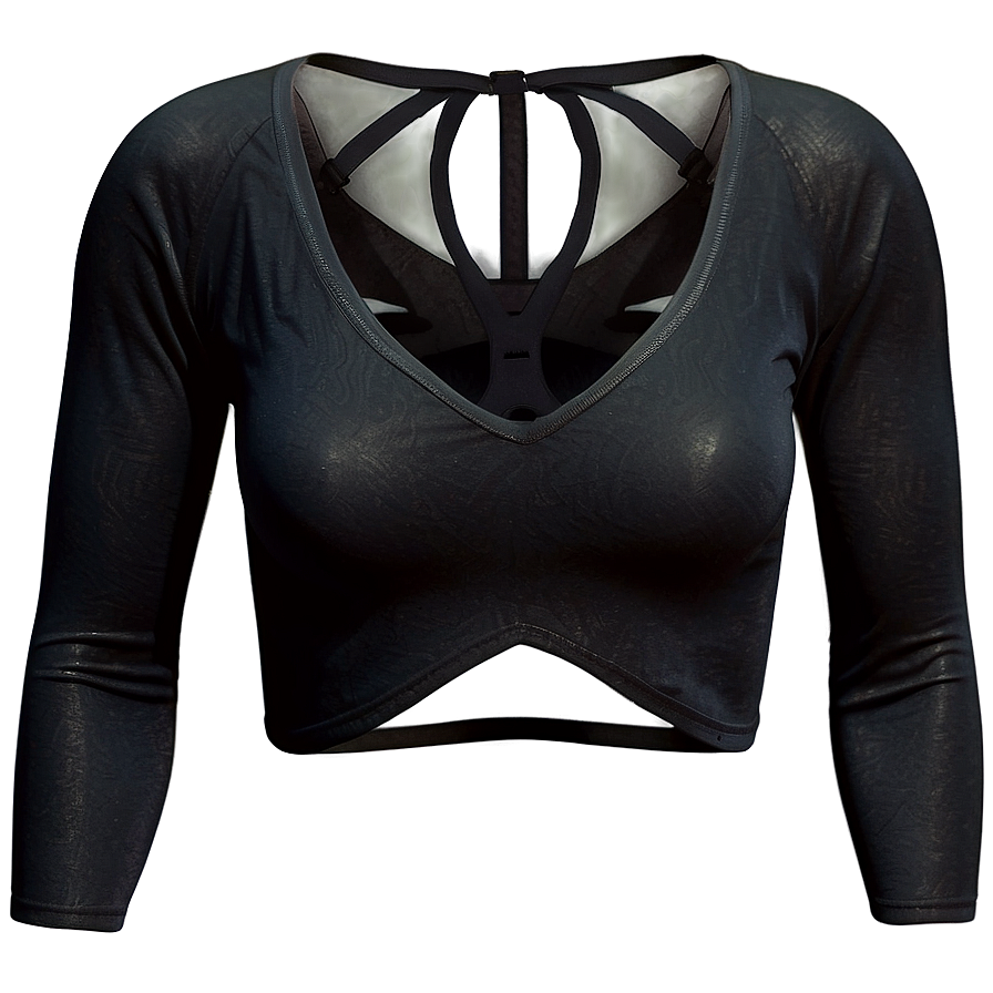 Black Crop Top Highlights Png Nuw PNG Image